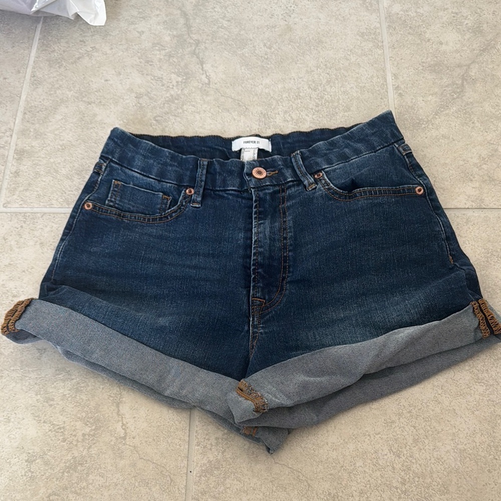 Dark Denim Blue Women's Shorts